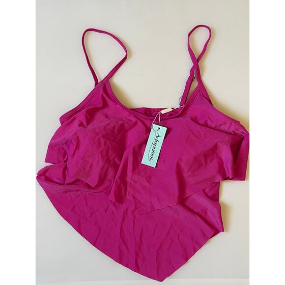 NWT Tankini 2 Pcs Set Swimsuit Ruffled Tank Size Small - Picture 5 of 6